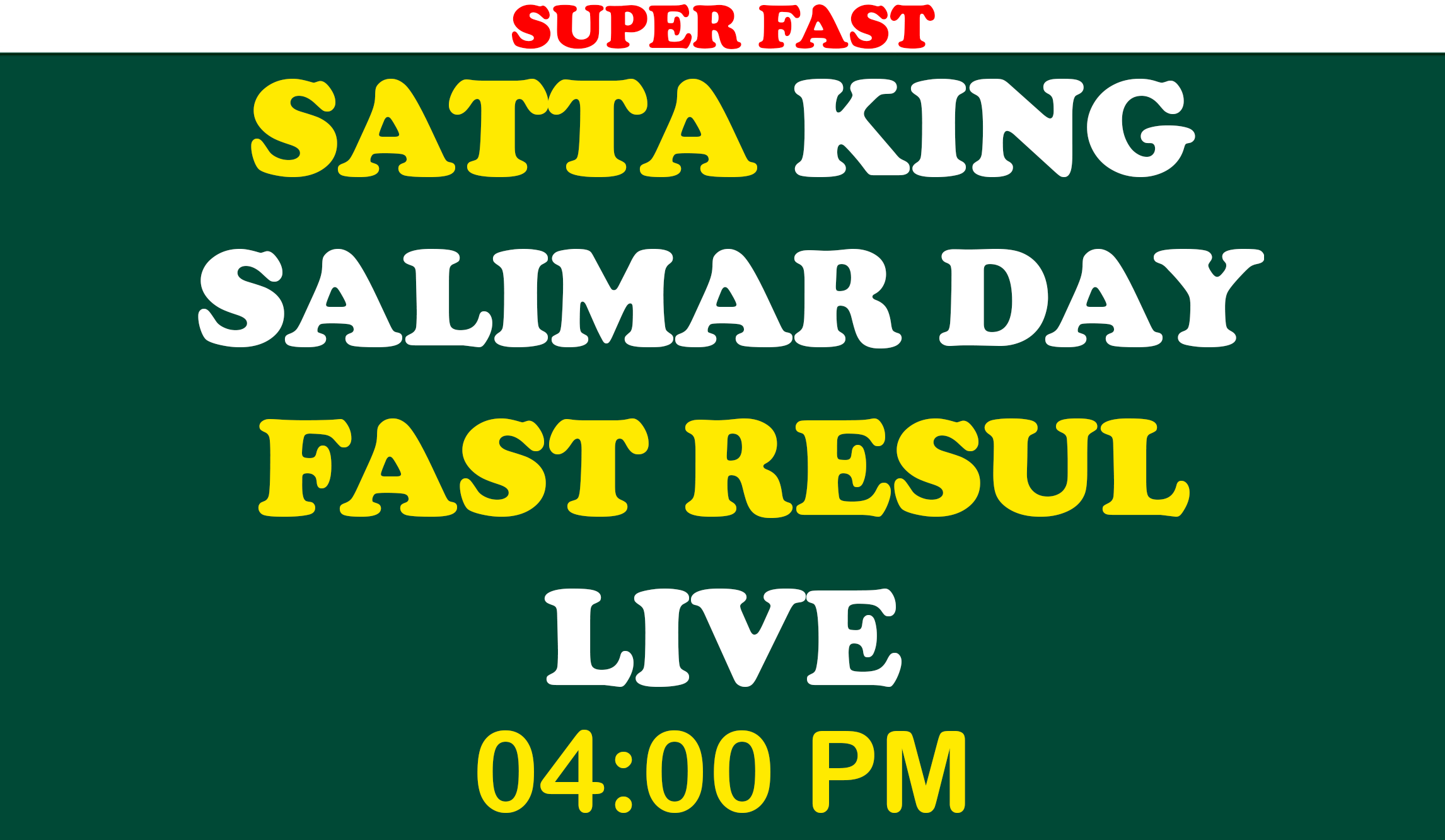 Satta king salimar day